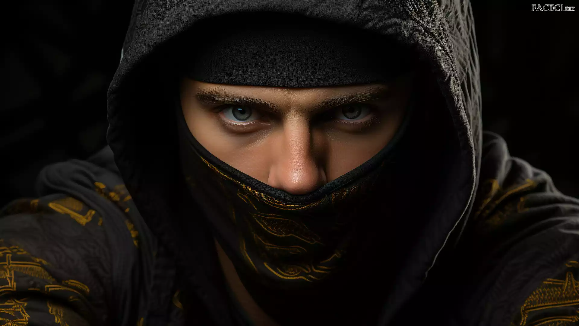 Spojrzenie, Zamaskowany, Mężczyzna